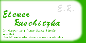 elemer ruschitzka business card